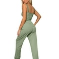 thumbnail image 5 of Women's Slim-Fitting Lace-Trimmed Camisole & Long Pants Set - Casual Breathable Loungewear, Comfort Sleepwear For St Patrick's Day Nightgown,Size:XL, 5 of 7