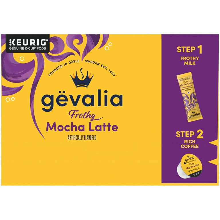 Gevalia Mocha Latte K-Cup Espresso Coffee Pods with Cafe Style