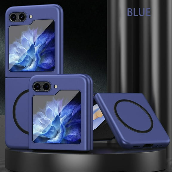 ELEHOLD for Samsung Galaxy Z Flip 6 case, Magnetic Full Body Cover Hard PC Ultra-Thin Anti-Scratches Shockproof Rugged Phone Case Cover for Samsung Galaxy Z Flip 6,Blue