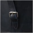 thumbnail image 4 of DecMode 21", 19"W Dark Blue Leather Handmade Magazine Holder with Handles (Set of 2), 4 of 8