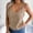 Khaki, variant on SNKSDGM Female Women Tank Tops Workout Black Tank Tops for Women Crop Tank Tops for Women Summer Women's Crew Neck Knit Ribbed Basic Sleeveless S