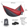 thumbnail image 3 of QUANFENG QF Hammock Portable Single Camping Hammock, Support 330lbs, Red/Gray, 3 of 7