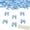 blue, variant on SharkTRUE 100pcs Mini Bows for Crafts, 0.98" Tiny Ribbon Bows Small Polyester Bowknots