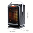 thumbnail image 4 of 1pc,1000W Portable Electric Heaters For Indoor Use, 90° Oscillation, 8H Timer, Quiet, 4 of 4