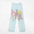 thumbnail image 3 of Kuromi And My Melody Pajamas Pants Soft Elastic Waist PJ Bottoms Comfy Lounge Long Pants, 3 of 7
