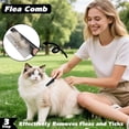 thumbnail image 6 of 3PCS Self Cleaning Slicker Brush & Pet Grooming Rake & Flea Comb for Dogs,Cats and Horses | Double-Sided Dematting Comb & Skin Friendly Deshedding Grooming Tool | Pet Supplies (Light Pink), 6 of 14