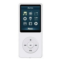 AGPtEK 2017 NEW UI 8GB & 70 Hours Playback MP3 Lossless Sound Music Player (Supports up to 64GB) White