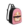 thumbnail image 2 of Eheartsgir Cute Hamster Donut Print Small Backpack for Travel Walking, Zipper Travel Daypack Polyester Lightweight Casual Back Pack, 2 of 8