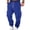 14# Royal Blue, variant on Cargo Sweatpants Mens Fleece Heavyweight Elastic Waist Pants with Pockets Baggy Drawstring Jogger Pants Khaki M