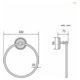 thumbnail image 5 of Anneau Porte-Serviette Fixation Murale Rond en Acier pour Salle de Bain ou Cuisine Support-Serviette Dorée, de Douche Accessoir de Salle de Bain (16 cm) - Finition laiton antique Kuyhfg Bienvenido a Kuyhfg, 5 of 5