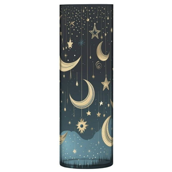 JSTEL Boho Moons Stars Starry Flower Vase Decorative Floreros for Home Decor Bedroom Living Room Office Table Shelf Bathroom