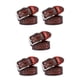 thumbnail image 3 of Qarigey Café Cinturón Y Resistente Al Desgaste Para Hombres Impresión De Moda PU Sin Rebabas Cinturones Para Hombres Rojo-Marrón 105cm Type2 NO2, 3 of 6