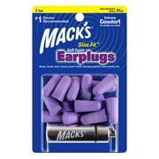Macks Slim Fit Soft Foam Earplugs, 7 Pair with Travel Case  Small Ear Plugs for Sleeping, Snoring, Traveling, Concerts, Shooting Sports and Power Tools | Made in USA