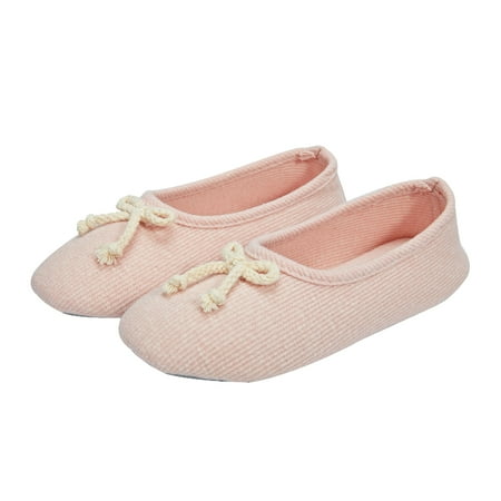 

Ballerina Slippers House Shoes with Bow Indoor Anti-Skid Soft Sole Confinement Shoes