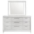 thumbnail image 3 of Coaster Marmore 9-Drawer Contemporary Wood Dresser and LED Mirror in White, 3 of 17