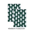 thumbnail image 3 of Rysoverian 2 Pcs Christmas Tree Hand Towels Soft Absorbent Fingertip Towels Holiday Kitchen Bathroom Decor, 3 of 7