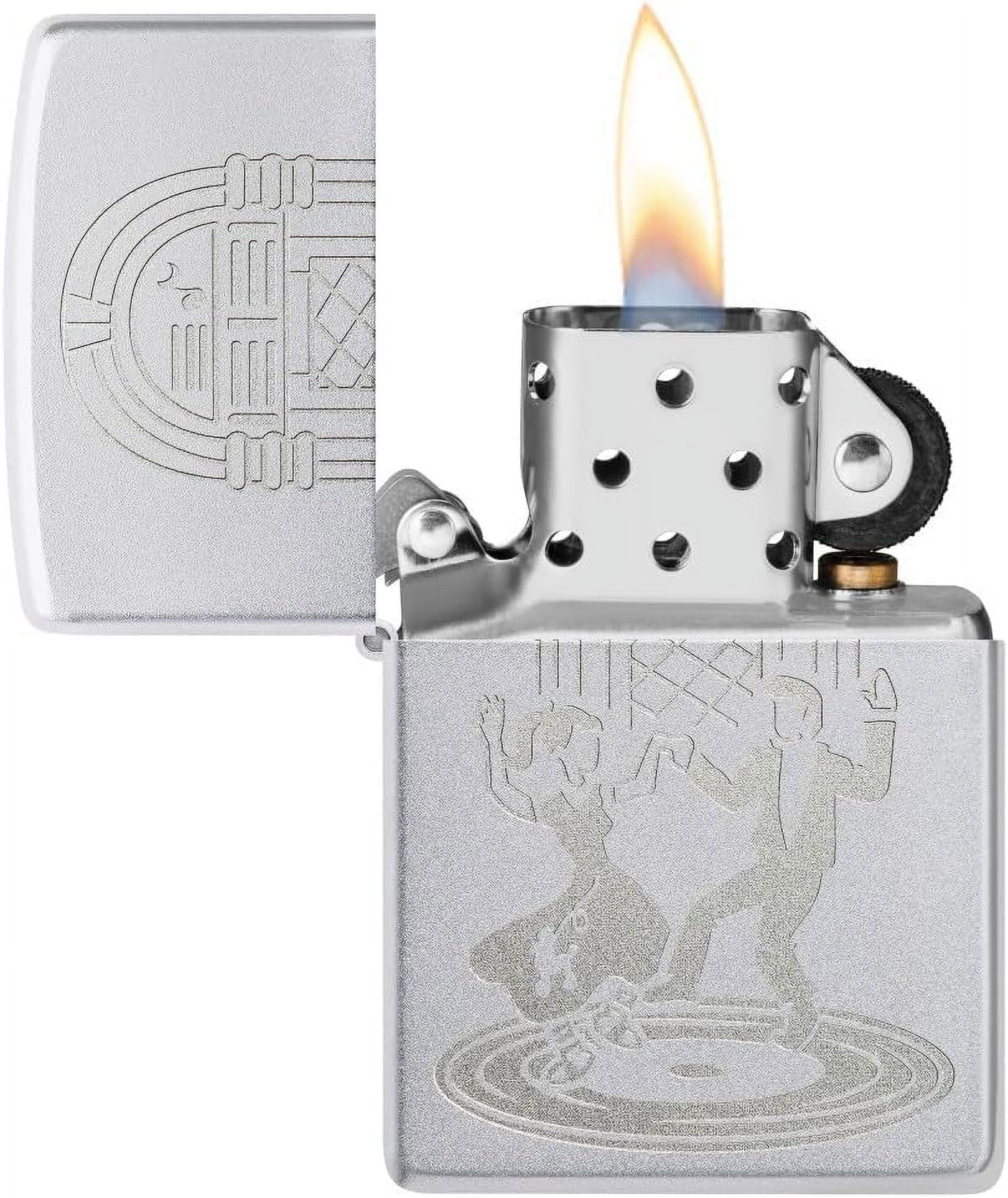 Zippo Lighter - Personalized Customize Message Engrave on Backside for Black Light Design (Swing Dancing Couple 48728)