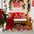 thumbnail image 4 of Buffalo Plaid Red Truck Christmas Kitchen Rugs and Mats Set of 2, Merry Christmas Tree Gnomes Snow Winter Holiday Party Low-Profile Floor Mat Decorations for Home Kitchen 17"x47"+17"x30", 4 of 6