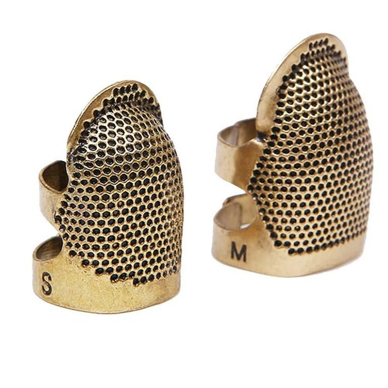 Kollase Thimble for Hand Sewing, 6 pcs Sewing Thimbles for Fingers, Finger  Tip Thimble Leather, Metal Thimble, Thimbles for Embroidery, Hand Quilting