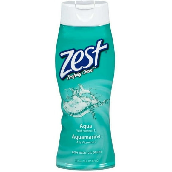 Zest Body Wash, Aqua 18 oz (Pack of 3)