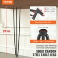 thumbnail image 2 of VEVOR Pieds d'Épingle de 28 Pouces, Ensemble de 4, Capacité de 900 lb, 3 Pieds d'Épingle, 2 of 9