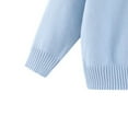thumbnail image 6 of Womens Oversized Sweaters Ribbed Knit Details Soft Knit Pullover Long Sleeve Tops Casual Fall Crewneck Sweatshirts (4XL, Light Blue), 6 of 6