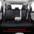 thumbnail image 3 of coverdream Custom Fit Gladiator Car Seat Covers for 2020-2025 Jeep Gladiator (Not for HIGH Altitude,Rear Row No Center Fold-Down Armrest) - Leatherette (Black/Red,Full Set), 3 of 6