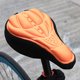 thumbnail image 2 of Cojín para asiento de bicicleta de montaña, piñón fijo, cojín grande grueso para bicicleta, cojín de algodón, almohadilla de absorción, accesorios para bicicleta, naranja Yuarrent VI001673-04, 2 of 6