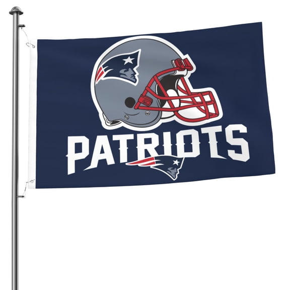 New England Football Team 2x3 FT Double-Sided Flag (Pole Not Included), Quick-Drying for Lawn, Balcony & Party Decor