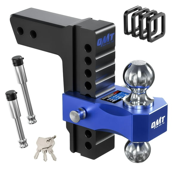 Enganche ajustable para remolque Orion Motor Tech de 2.5 pulgadas, receptor de 8 pulgadas, caída de 8 pulgadas