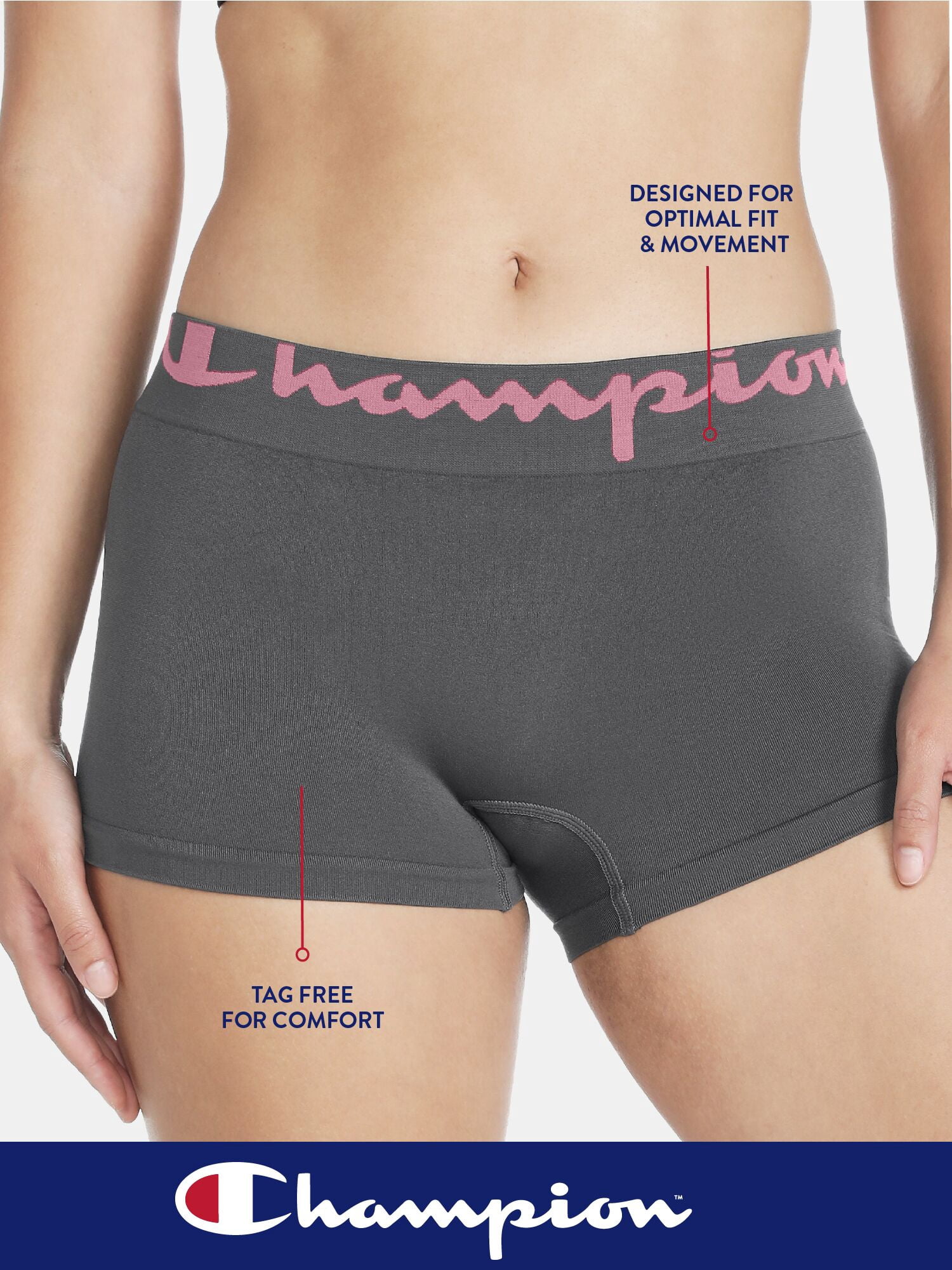 Champion Women’s Seamless Boyshort Underwear, 3 Pack, Sizes S - 2XL