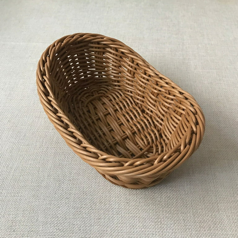 Small Bamboo Baskets for Organizing, Recycled Paper Rope Storage