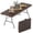 Brown, variant on BORGEBY 6 Ft Folding Table, Portable Plastic Table with Handle for Indoor, Outdoor, Party, Dining, Wedding, Events, Camping(White)