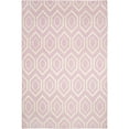 thumbnail image 7 of SAFAVIEH Dhurrie Bianca Geometric Hexagons Wool Area Rug, Pink/Ivory, 3' x 5', 7 of 7