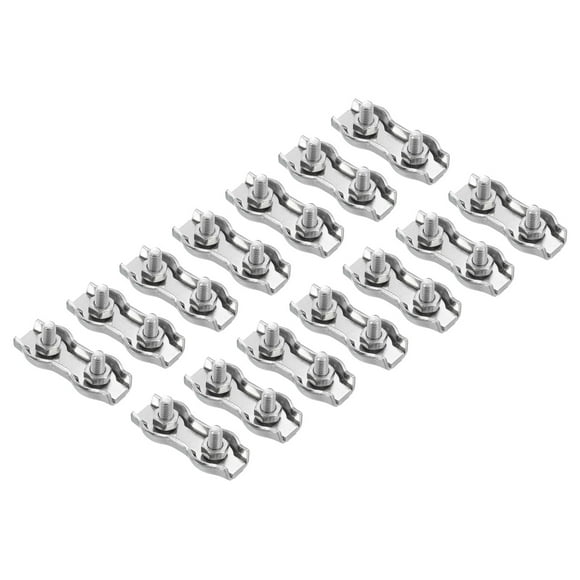 Unique Bargains 5/64' / 2mm Duplex Bolt Wire Rope, Stainless Steel Simplex Single Bolt for Rigging Railing, Silver Tone 14Pcs