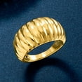 thumbnail image 5 of Ross-Simons Italian 18kt Yellow Gold Electroform Ribbed Dome Ring, Women's, Adult, 5 of 8