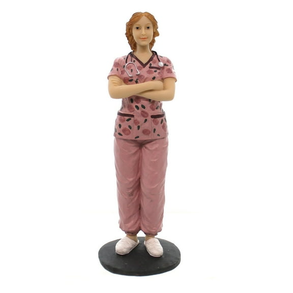 Ebony Treasures Professional: Female Nurse Collectible Figurine, 8.5" H