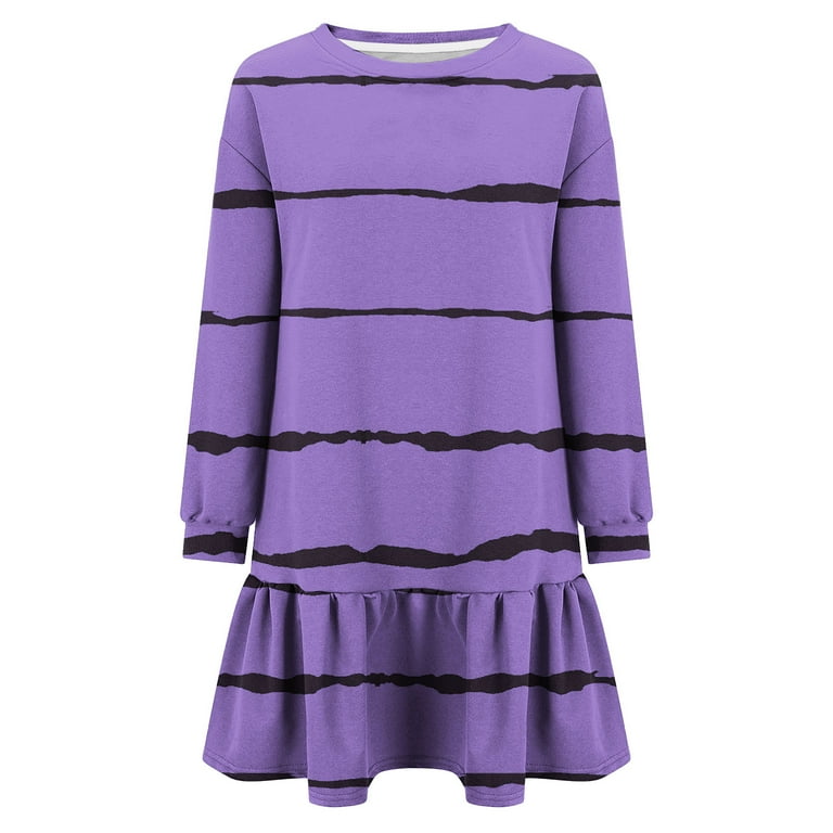 purple long sleeve shift dress YVES SAINT LAURENT Womens Purple Knit Long-Sleeve Shift Dress 36/4 S