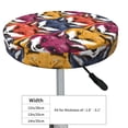 thumbnail image 4 of Vsdgher Fox Face Print Stool Covers Round,Stretch Round Stool Covers Washable Stool Cushion Slipcover Elastic Chair Covers for 12-14 Inch Chair, 4 of 7