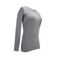 thumbnail image 3 of ACTIVE UNIFORMS Women's Under Scrub Tee Crew Neck Long Sleeve T-Shirt 5 - Pack (Grey, 4X-Large), 3 of 6