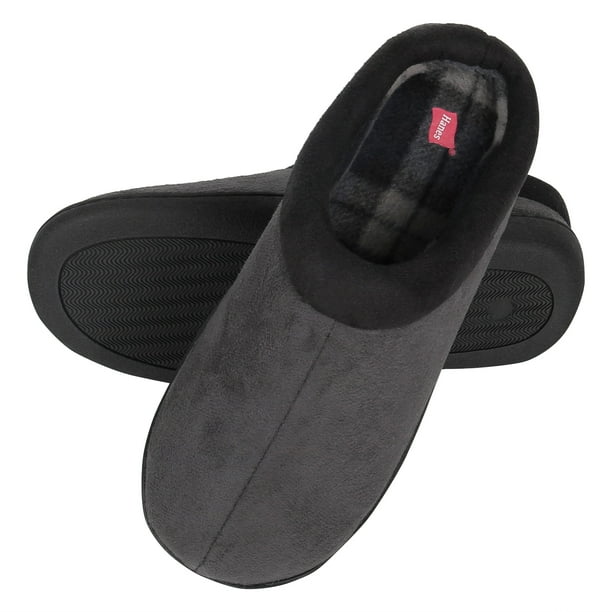 Hanes Mens Slip On Clog Slipper House Shoes with Indoor/Outdoor Sole