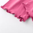 thumbnail image 5 of Ticikt Girls' Capri Leggings, Candy Color Ruffle Kids Stretchy Half-Length Pants,Hot Pink,Size:7-8 Years, 5 of 6
