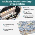 thumbnail image 3 of FORMRS Tote Bag for Women Quilted Large Capacity Travel Work Carry On Shoulder Handbag, Winter Mountain, 3 of 7