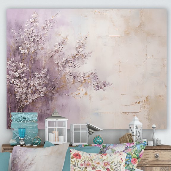 Designart "Melody Of Blooming Lilacs II" Lilacs Canvas Art Print
