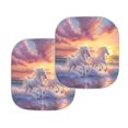 thumbnail image 2 of Yuyamidu White Horse Car Sunshade for Sedan SUV Truck Sunset Auto Car Window Shades Front Windshield Sun Shades 2 PCS Portable Windshield Shades Car Accessories, 2 of 5