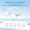 thumbnail image 3 of UNIFULL Smart Glasses for Women Men, Bluetooth Glasses with Photochromic Lenses Touch Control Voice Assistant for Clear Audio Remote Photography, Perfect for Indoor Outdoor, White, 3 of 9