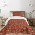 thumbnail image 3 of Ambesonne Geometric Quilted Bedspread Set 2 Pcs, Winter Season Holiday, Twin Size, Ruby White, 3 of 6