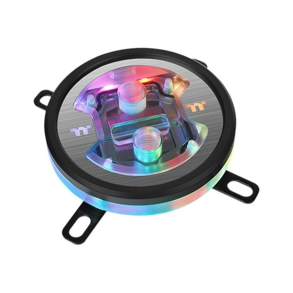 Thermaltake Pacific W7 Plus - Système de Refroidissement Liquide CPU water block - (pour: LGA775, LGA1156, AM2, AM2+, LGA1366, AM3, LGA1155, AM3+, FM1, FM2, LGA1150, LGA2011-3, LGA1151, AM4, LGA2066, LGA1200) - base en Cuivre avec Finition Nickel