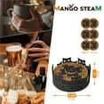 thumbnail image 6 of Mango Steam Set of Six Owl Cork Coasters with Decorative Coaster Holder, Black, 6 of 7