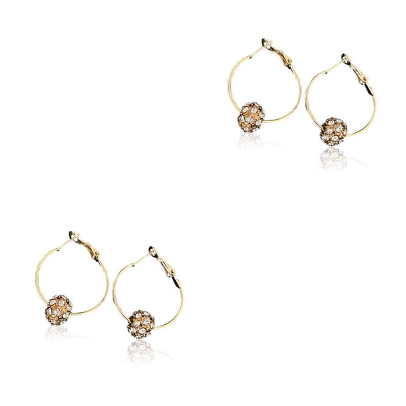 Pendientes de aro Retro Minnieouse con diamantes de imitación para cumpleaños banquete baile regalo esposa CBP227084